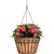 Deer Park 16" Hanging Daisy Ribbon Basket w/ Liner Black