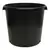 NS PC-10 WITH HANDLES, INJECTION MOLD, TRADE SIZE 10 GALLON, 10.27 GALLON, BLACK 27/CS 18CS/TOWER (15-1/4"X14-1/2"), 10Gallon
