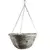 Gardener Select 14"' Round Grey/Black Plastic Hanging Basket with Chain Hanger 24/CS