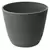 Algreen 14"x11" Round Ribbed Planter Charcoal