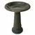 Algreen 20"x20"x20" Plastic/ Stone Composite Birdbath Green