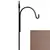 AGW 90"x12" Square Tall Single Shepherd Hook w/ Finial Bronze