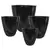MCarr 16PC Tall Flared Planter Plt Glossy Black
