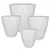MCarr 16PC Tall Flared Planter Plt White