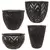 MCarr 26pc Chevron Planter Pallet Glossy Black