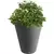 Algreen 15" D x 18.5" H Round Ribbed Planter Charcoal