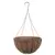 WSP 12" Wire Grow Basket With Coco Liner & 4 Leg Wire Hanger Black