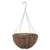 WSP 14" Wire Grow Basket With Coco Liner & 4 Leg Wire Hanger Black