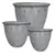 MCarr 3pc Flat Rim Planter Pallet Full Volcanic Brown