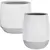 MCarr 18pc Ficonstone Stripe Planter Pallet White Glaze