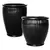 MCarr 30pc Ribbed Round Planter Pallet Glossy Black