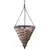 Gardener Select 12" Hanging Basket Cone Coffee Wicker 3 Strand Hanger 6/CS