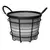 Panacea 8" Wire Basket with Bistro Print Liner Black