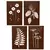 Panacea 11x17" Engraved Rust Botanic Wall Decor