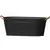 Panacea 16" Modern Farmhouse Oval Washtub Planter Matte Black