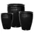 MCarr 15pc Tall Ribbed Planter Pallet Glossy Black