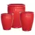 MCarr 15pc Tall Ribbed Planter Pallet Red