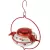 Natures Way 13oz Deco Glass Top-Fill Hummingbird Feeder Crimson Corsage