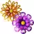 VCS 10" Purple Orange Flower