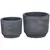 MCarr 2pc Round Planter Set Gray