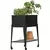 Panacea 30"x15"x32"H Elevated Planter with Wheels Black