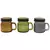 Patio Essentials 5oz Mini Mason Jar Citronella Candle Black Lid Assorted Colors Grey, Wine Bottle Green, Amber