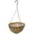 Grower Select 14" Hanging Basket Hunter Green 20" 4 Strand Wire Hanger Wire Hanger Flat Bottom Coco Liner; 25/ Cs 14in x 7in 2.37 Gal / 9 liters Liquid Volume Capacity