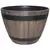 GROWER SELECT 18IN WINE BARREL KENTUCKY WALNUT W/BLACK BANDS 8/CS