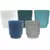 MCarr 12pc Ribbed Planter Set Asst Colors