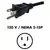 Fluence AC Cord, 6' ( 1829mm ), NEMA 5-15P Plug to M19 Push Lock Connector, Max 125V AC 10/CS