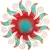 VCS 23" Swirl Sun With Glass