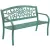 Innova Spring Leave Steel Bench Patina