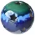MCarr 10" Sphere With Stars Glass Green On Light Blue