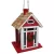 Home Bazaar Christmas Cottage Feeder Red
