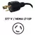 Fluence AC Cord, 15' ( 4572mm ), NEMA L7-15P Plug to M19 Push Lock Connector, Max 277V AC 5/CA