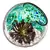 APM 7" Art Glass Terrarium Orb Lake Green