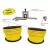 Dramm 5/8 inch Custom Hose Starter Kit Includes 2 Spools 5/8 In x 330Ft Color Storm Yellow Hose, 1 DP Frame Only, 1 DPJ625 5/8 Jaws, 12 Ea Male Fittings, 12 Ea Female Fittings