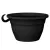 HC 12" Eclipse Round Hanging Basket Black