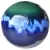 MCarr 12" Sphere Glass Green Admiral Blue