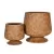 MCarr 16pc Ficonstone Short Snifter Urn Planter Pallet Antique Rust