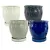 MCarr 4PC 8" Cache Pot w/ Saucers Set Mixed Colors