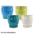 MCarr 8PC Hammered Cache Pot Set Mix Colors W/Sau}