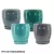 MCarr 8PC Round Egg Pot W/Saucer Mix Colors