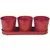 Robert Allen 4" Concord Garden Planter Set Cayenne