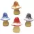 Bosmere 4pc 4" Dx6" H Ceramic Mushroom Assorted Colors