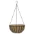 WSP 12" Black Traditional Hanging Basket with Coco Liner