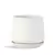 PHG 6.5"x6.5" Hand Rolled Pot With Attached Saucer Sand Milky White