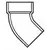 DWV-PVC 45 STREET ELBOW SPXS 6"