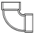 Lasco Elbow, Hub PVC 90 Degrees 1/4 Bend