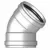Sewer Elbow, 8"Gasketed PVC G Series SDR-35 45 Degrees 1/8 Bend